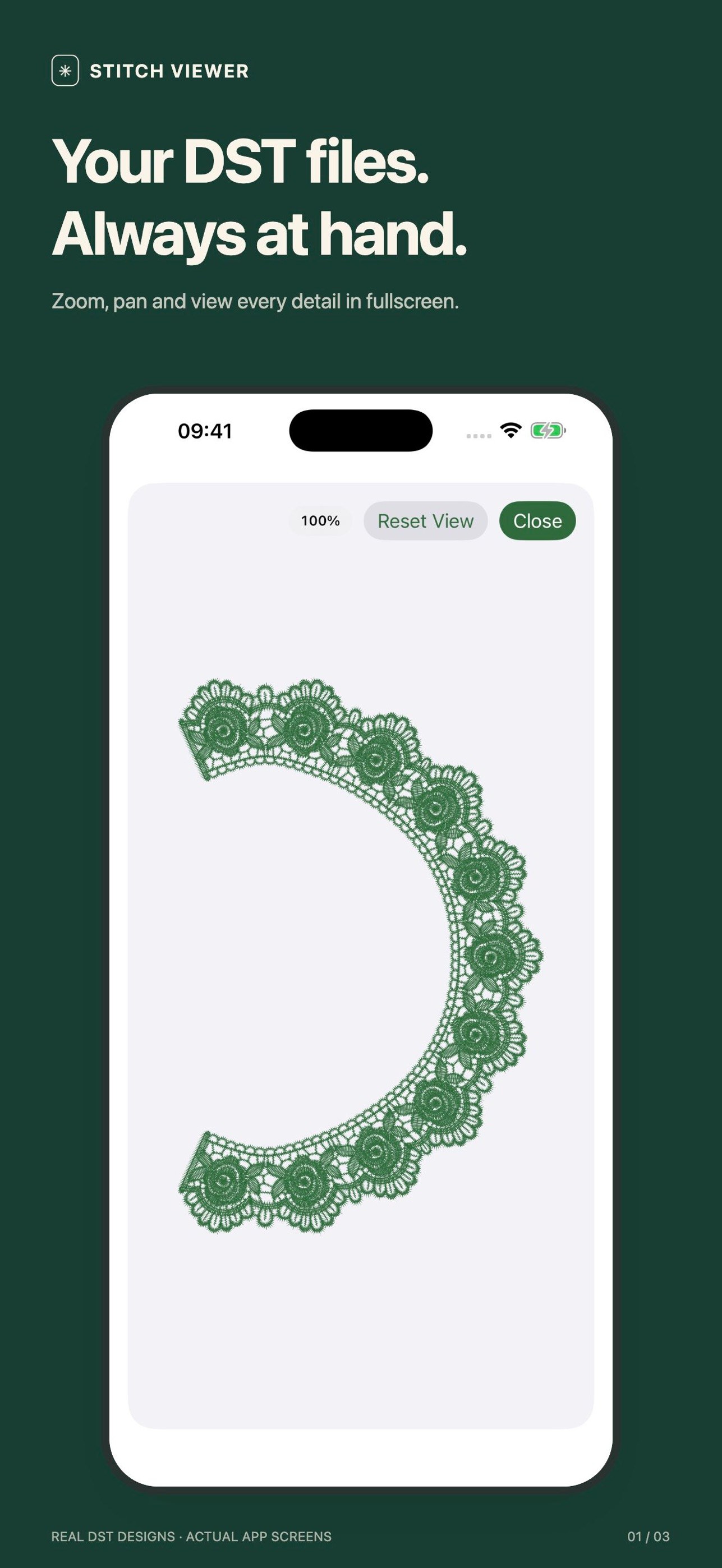 Stitch Viewer app screen 1